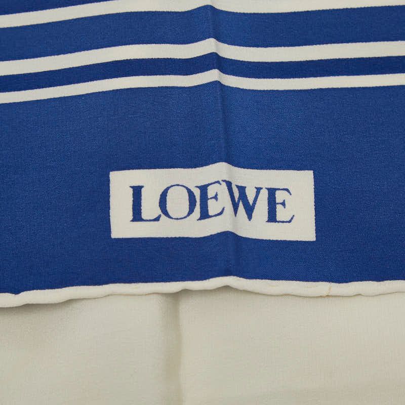 Loewe Anagram Ivory Blue Silk — view 7