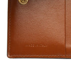 Celine Triomphe Compact Wallet Bifold Brown Black Leather — view 9