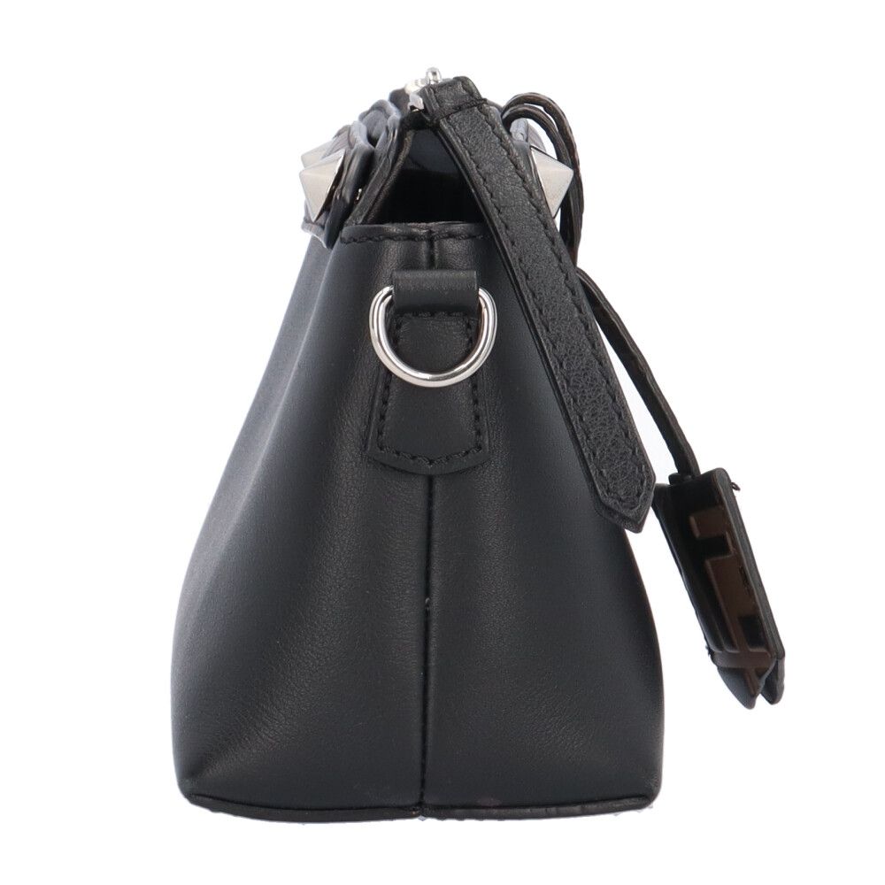 Fendi by the Way Mini Shoulder Bag Leather Black Brown — view 4
