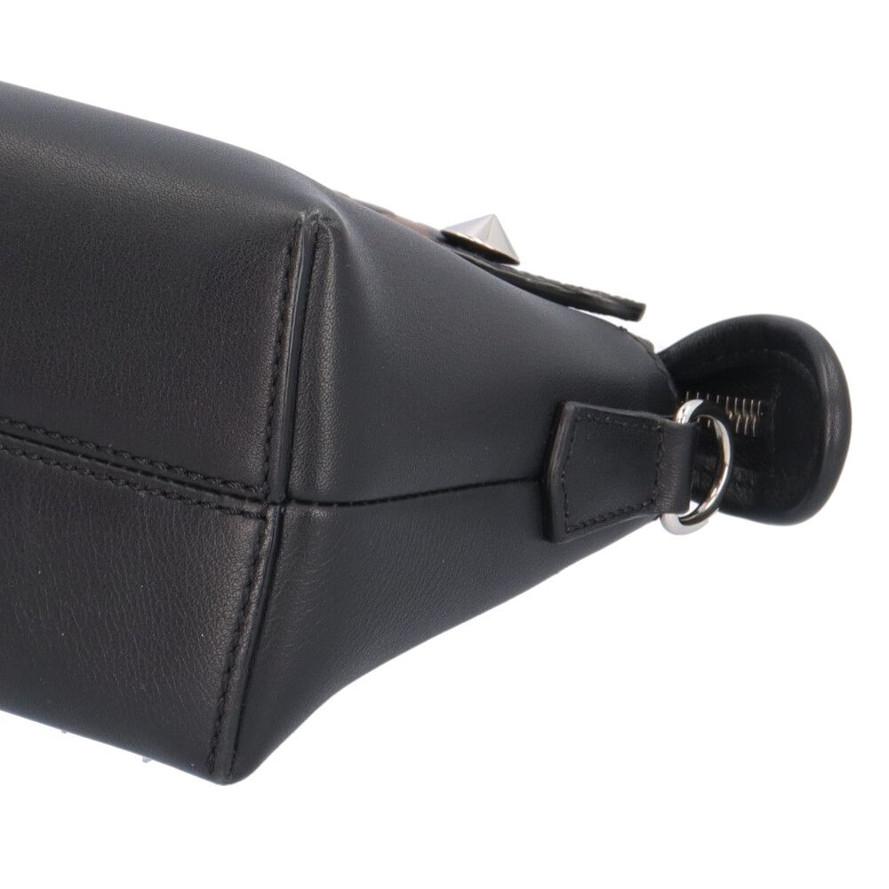 Fendi by the Way Mini Shoulder Bag Leather Black Brown — view 9