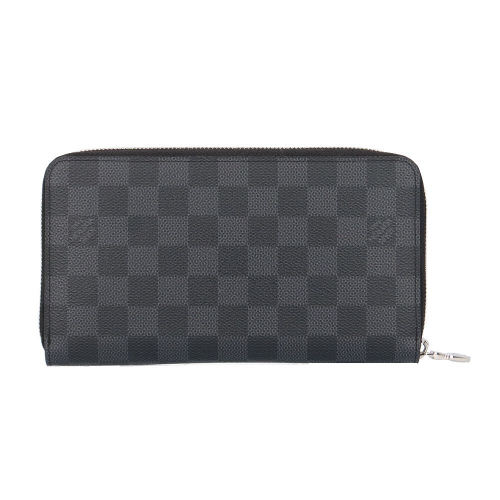 Louis Vuitton Zippy Organizer NM Damier Graphite Wallet Black Gray — view 2