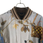 Louis Vuitton Silk Scarf Lining Quilted All Over Pattern Veneer Jacket — view 3