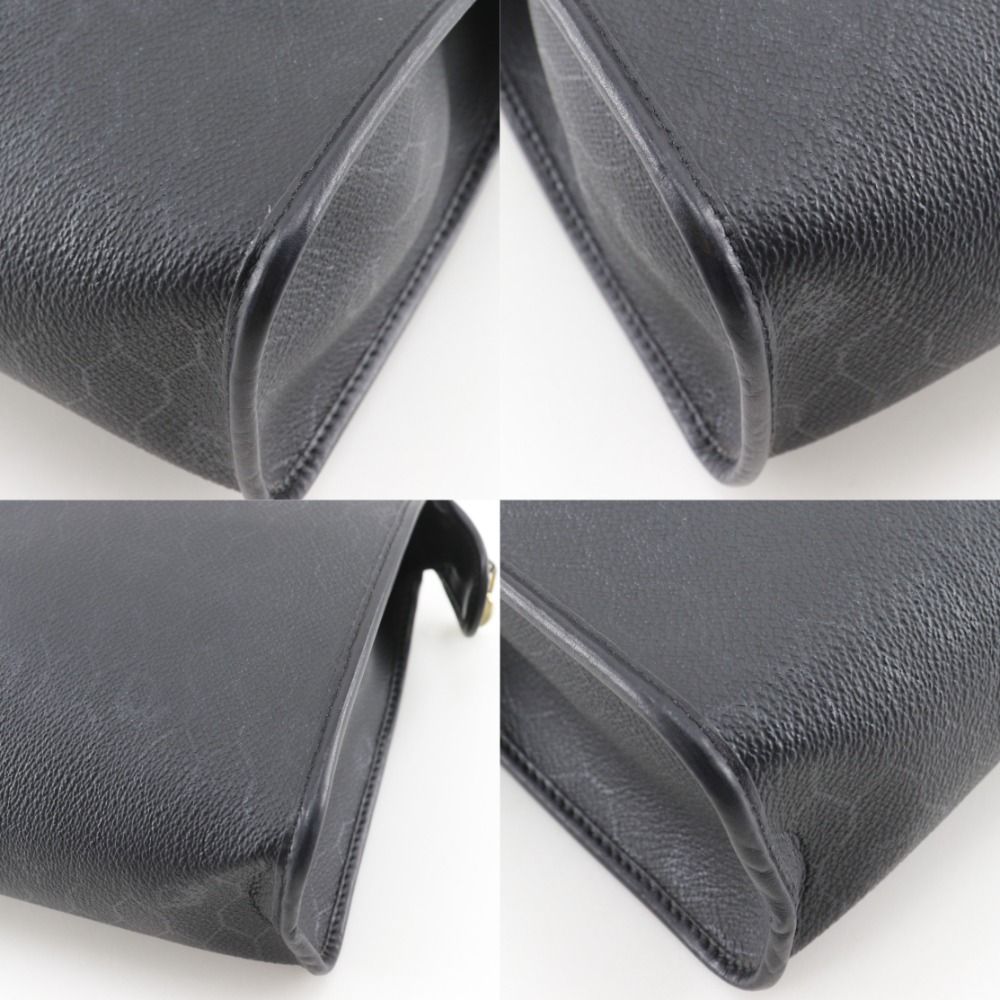 Dior Honeycomb Pattern Vintage Black Clutch — view 4