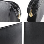 Dior Honeycomb Pattern Vintage Black Clutch — view 8