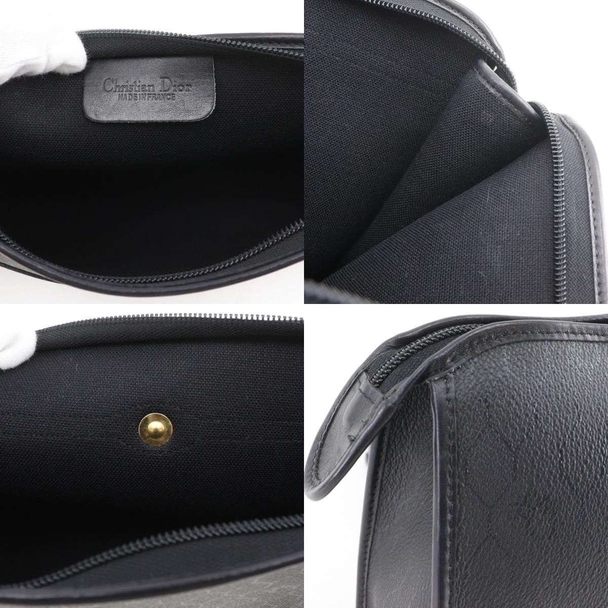 Dior Honeycomb Pattern Vintage Black Clutch — view 7