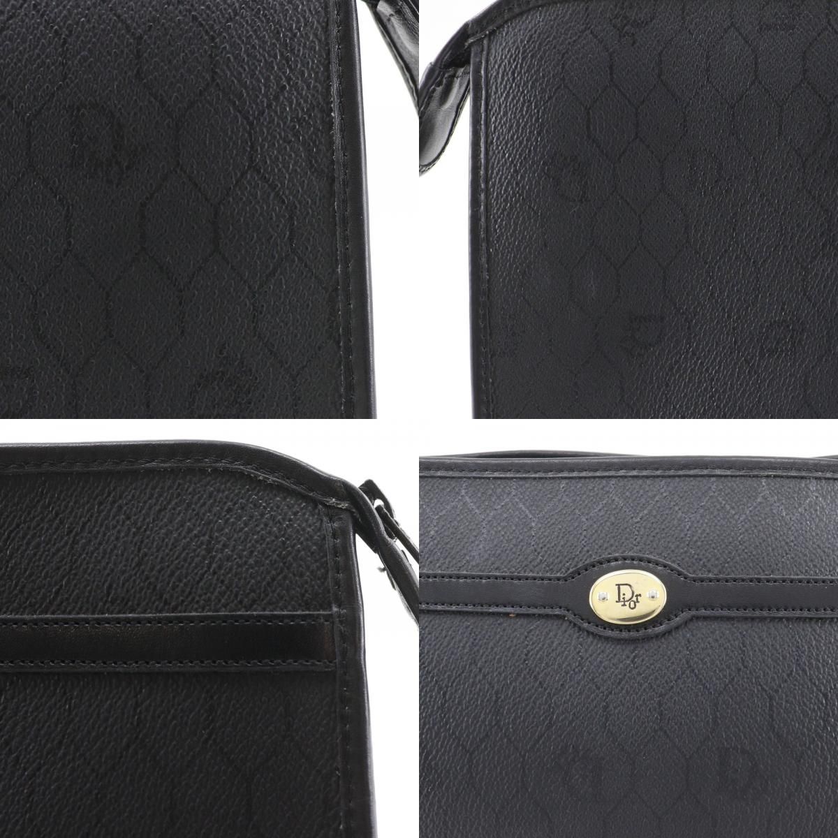 Dior Honeycomb Pattern Vintage Black Clutch — view 9
