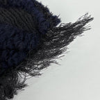 Loewe Scarf Anagram Wool Silk Polyurethane Navy — view 4