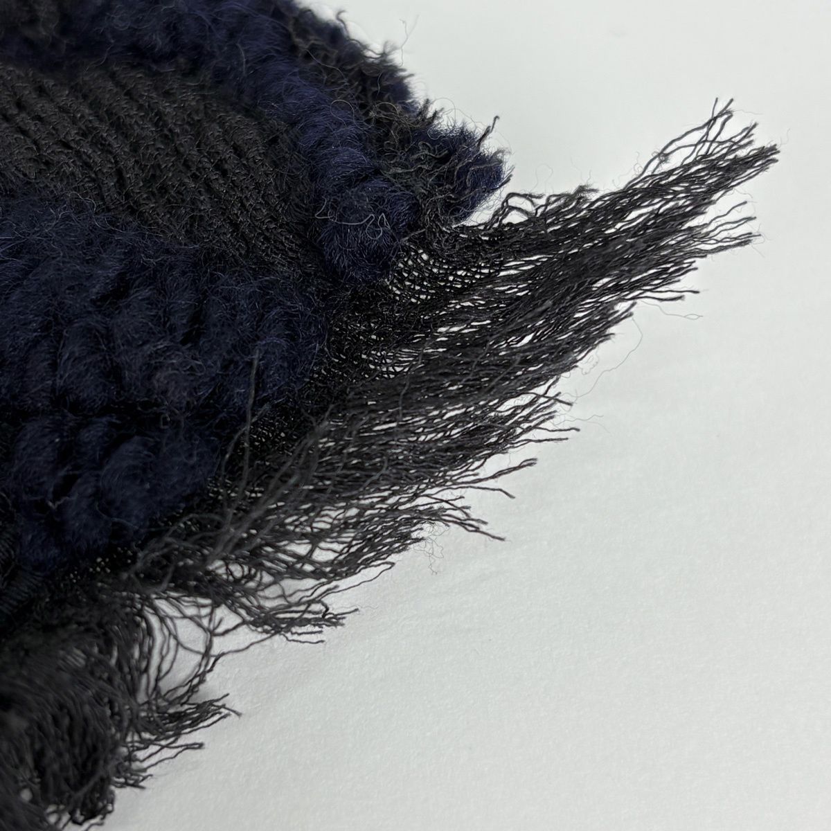 Loewe Scarf Anagram Wool Silk Polyurethane Navy — view 4