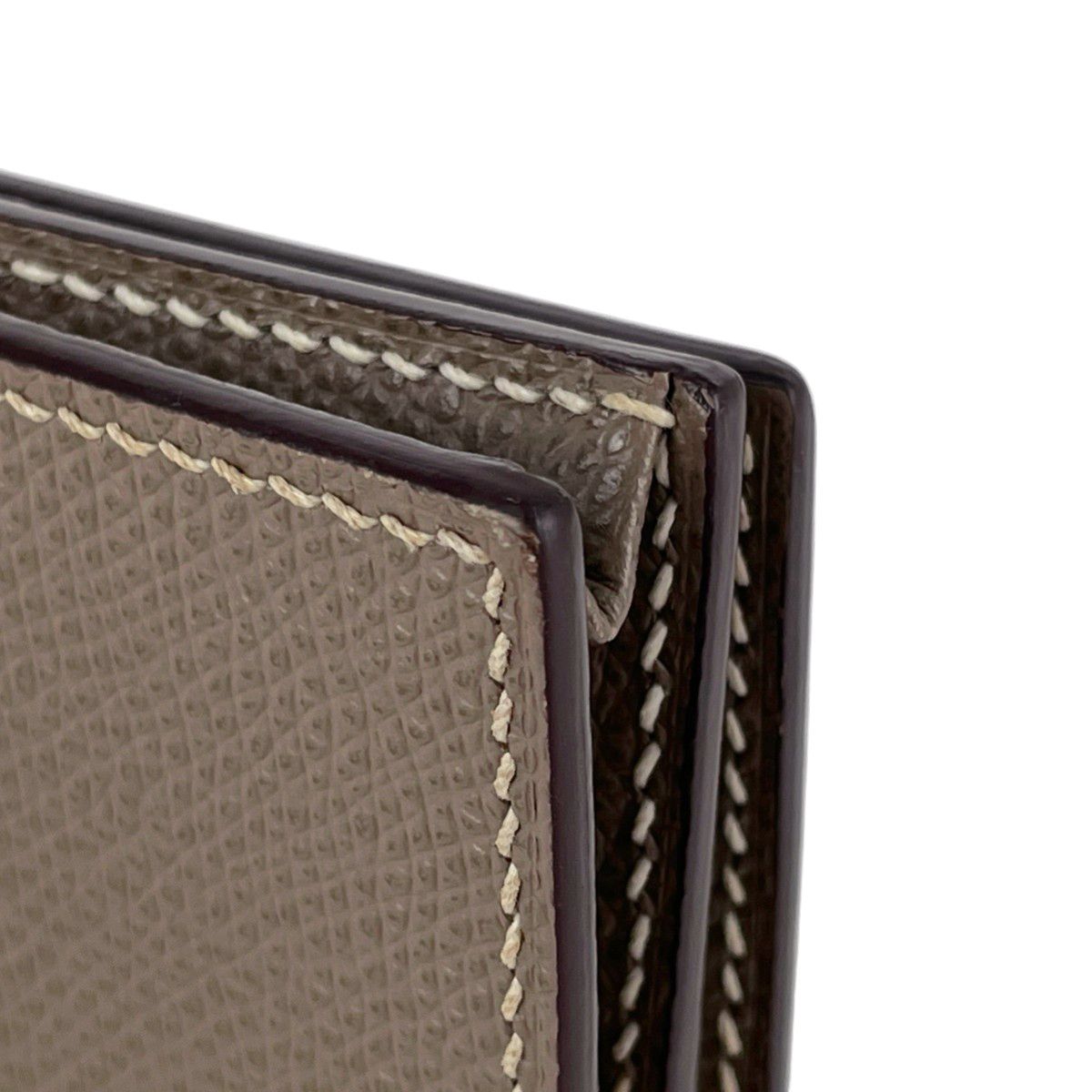 Hermes Bearn Souffle Logo Bifold Wallet Veau Epsom Etoupe — view 8