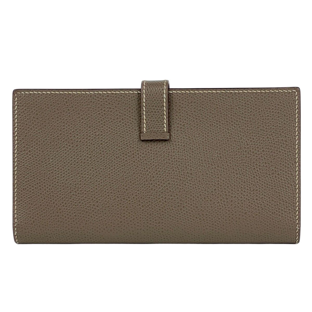 Hermes Bearn Souffle Logo Bifold Wallet Veau Epsom Etoupe — view 3