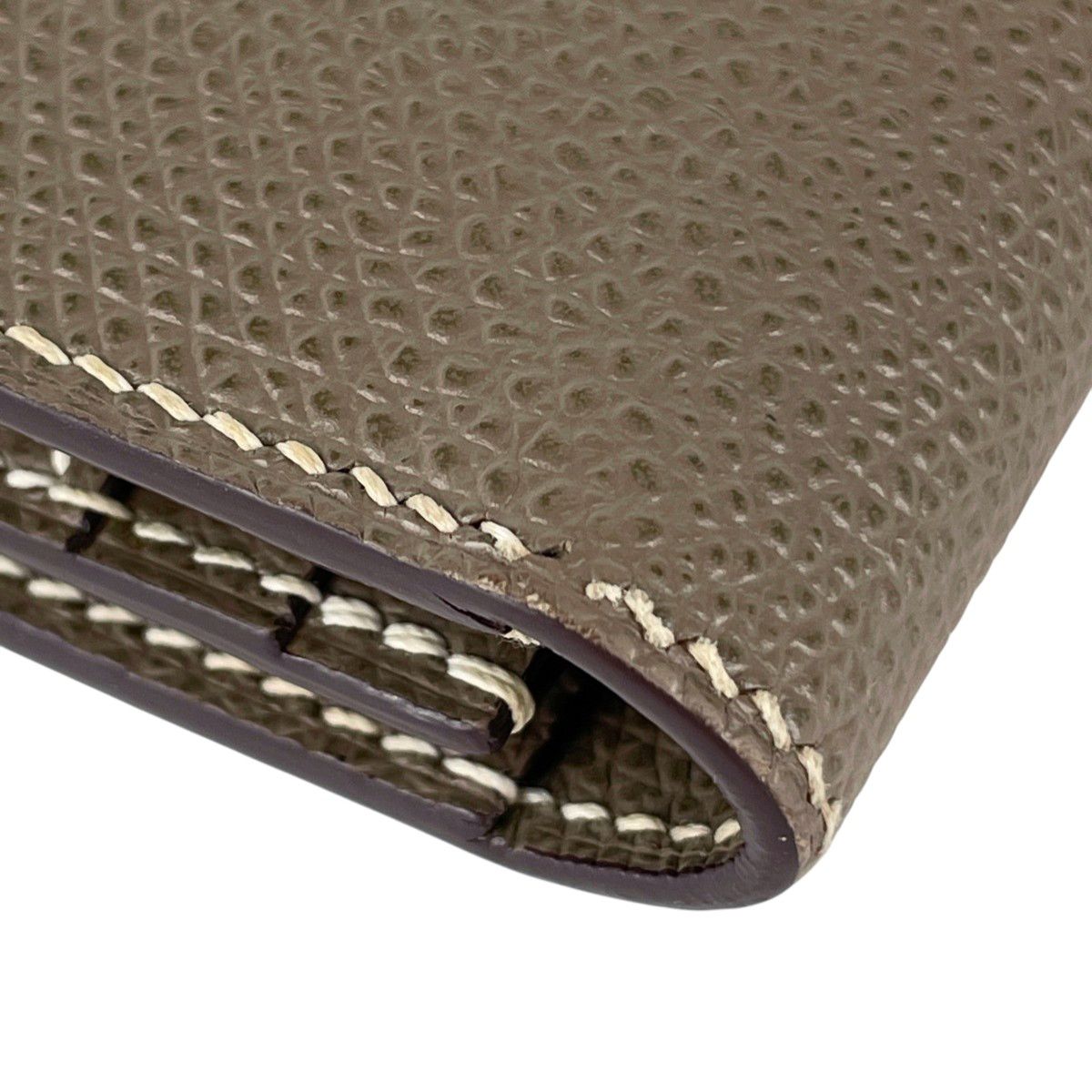 Hermes Bearn Souffle Logo Bifold Wallet Veau Epsom Etoupe — view 7
