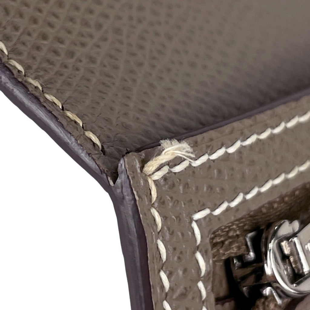 Hermes Bearn Souffle Logo Bifold Wallet Veau Epsom Etoupe — view 9