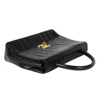 Chanel Mademoiselle Handbag CC Logo Caviar Leather Black — view 6