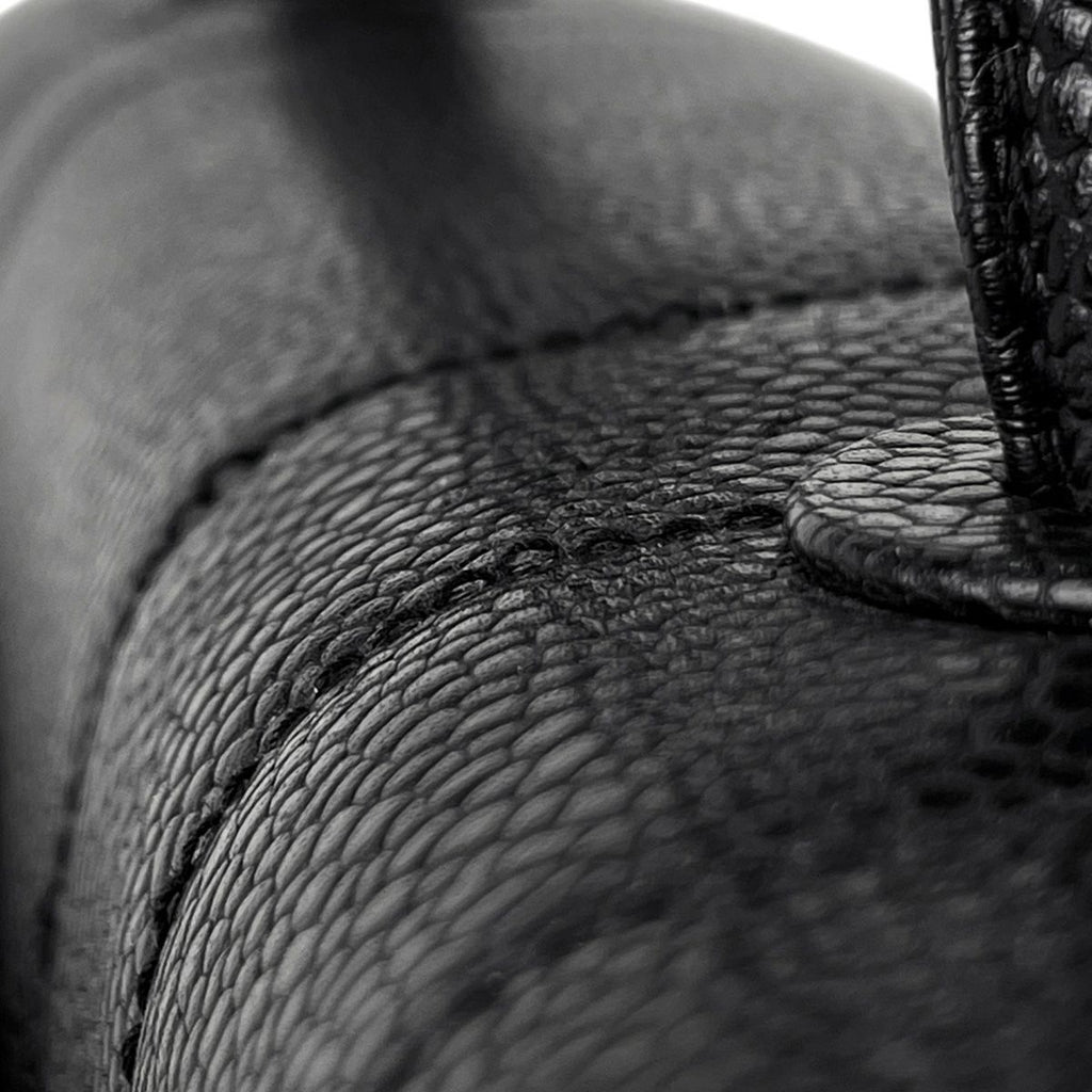 Chanel Mademoiselle Handbag CC Logo Caviar Leather Black — view 9