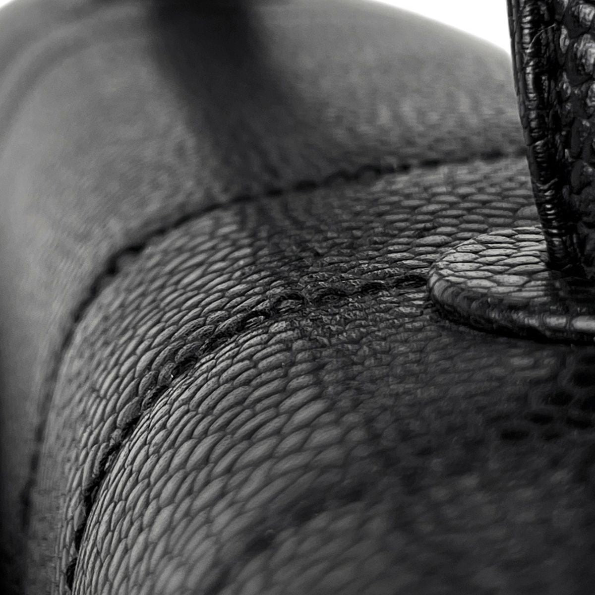 Chanel Mademoiselle Handbag CC Logo Caviar Leather Black — view 9