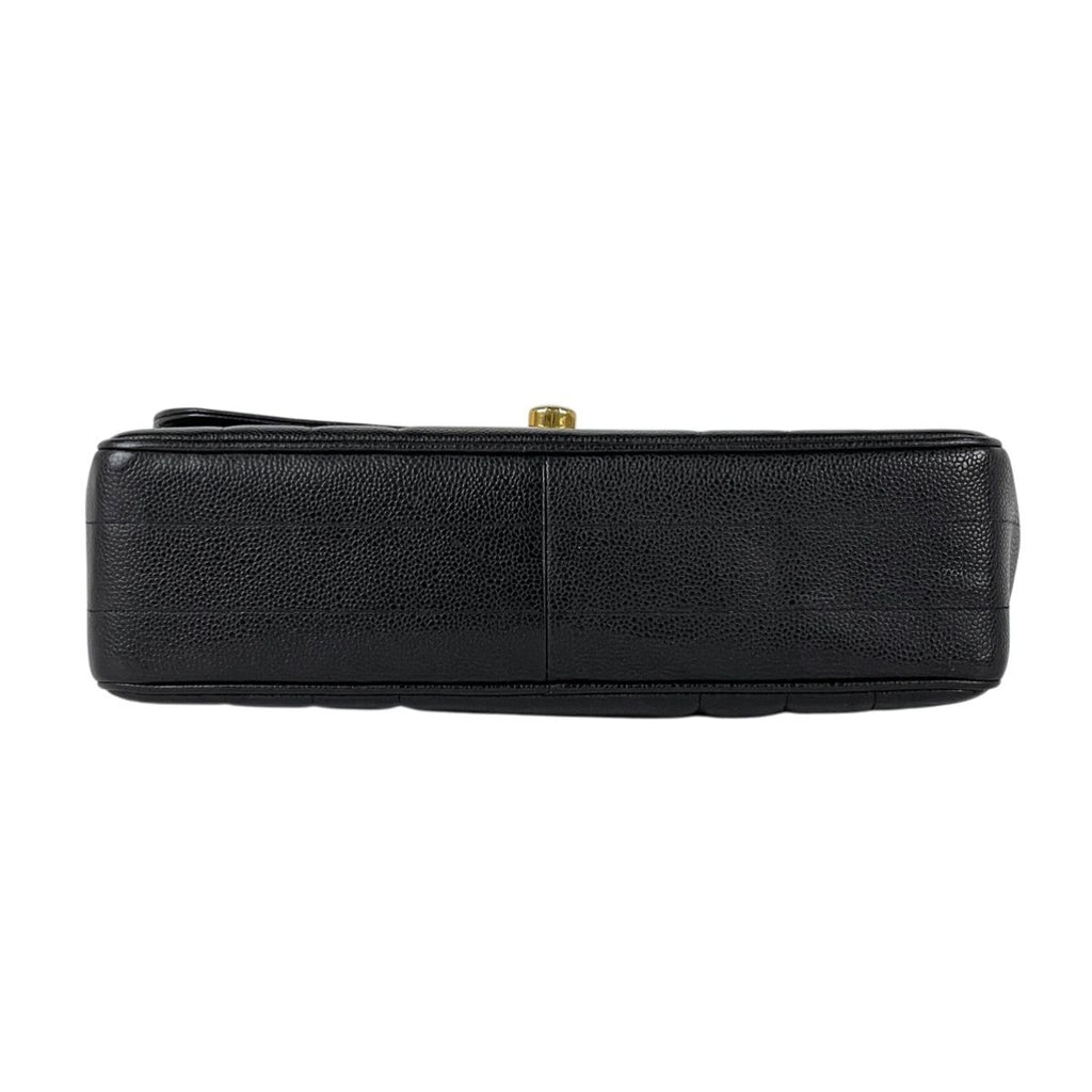 Chanel Mademoiselle Handbag CC Logo Caviar Leather Black — view 5