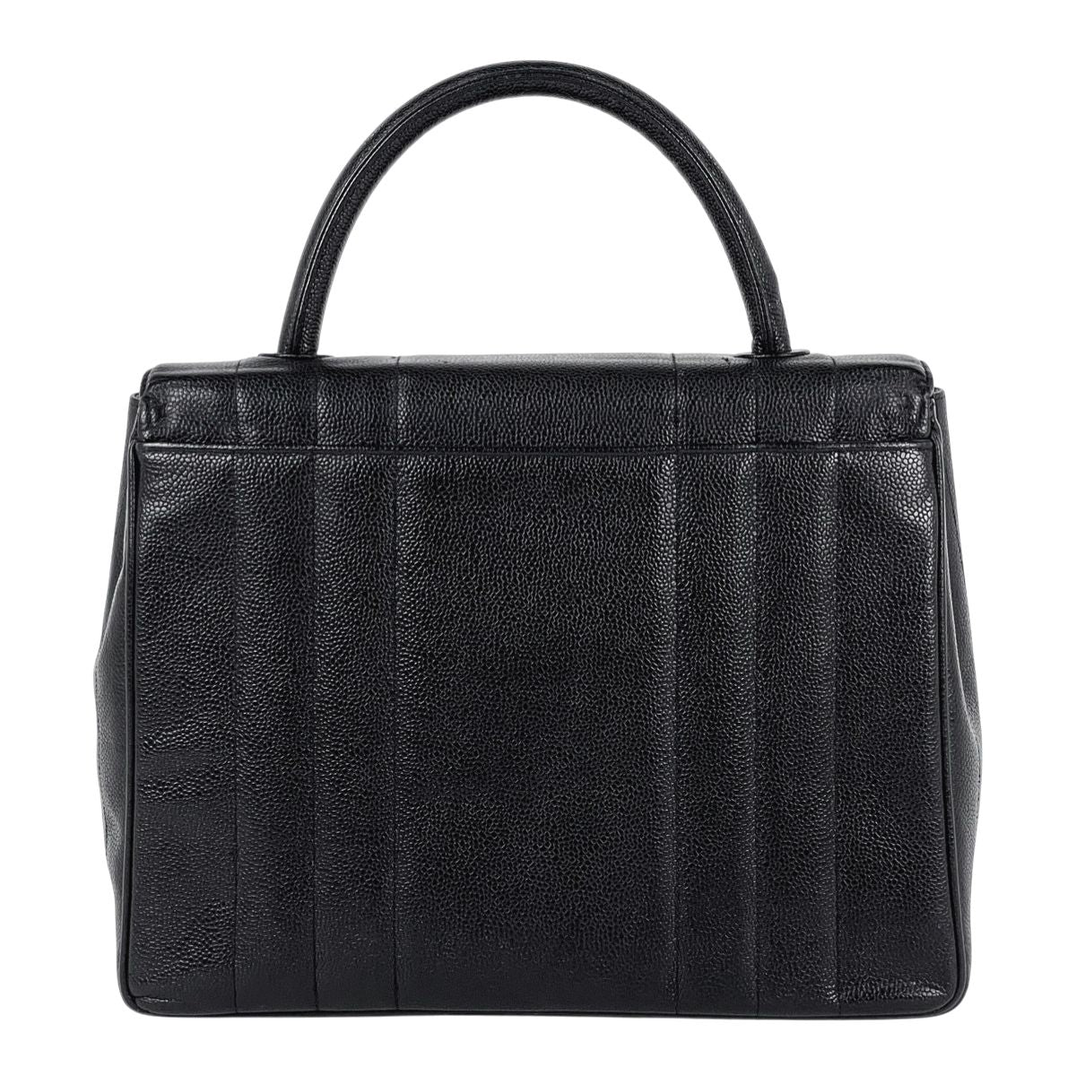 Chanel Mademoiselle Handbag CC Logo Caviar Leather Black — view 3