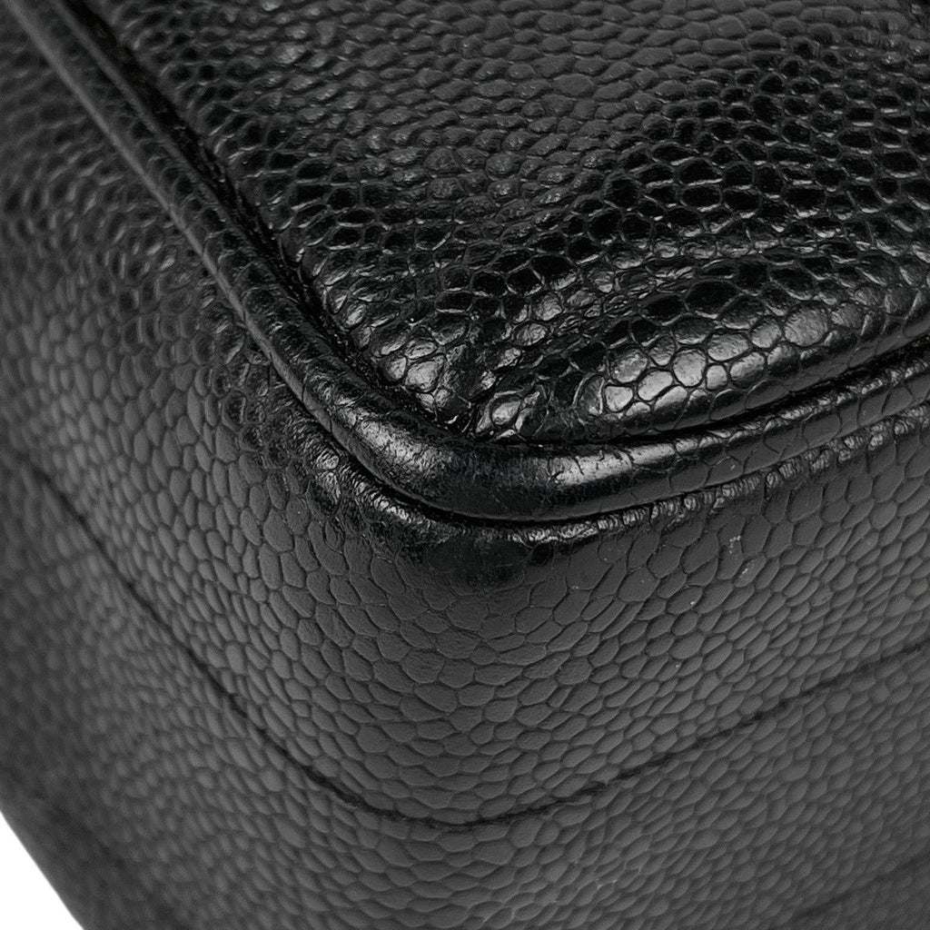 Chanel Mademoiselle Handbag CC Logo Caviar Leather Black — view 7