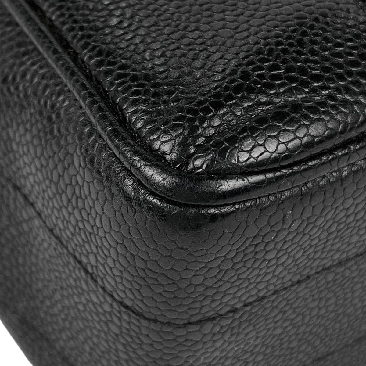 Chanel Mademoiselle Handbag CC Logo Caviar Leather Black — view 7