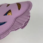 Hermes Petit Ash Tiger Key Holder Bag Charm Leather Silk Purple — view 3