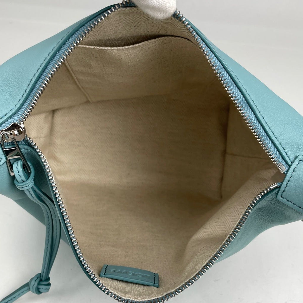 Loewe Cubby Cross Small Anagram Leather Blue Shoulder Bag — view 7