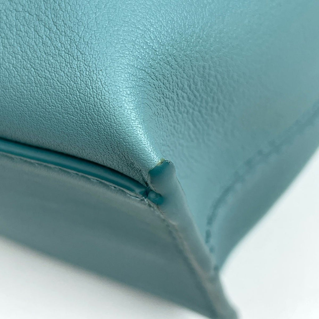 Loewe Cubby Cross Small Anagram Leather Blue Shoulder Bag — view 3