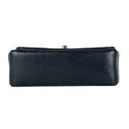 Chanel CC Logo Chain Shoulder Bag Mini Quilted Leather Navy — view 5