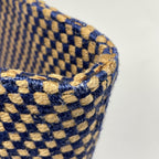 Hermes Pannier Bus PM Jute Tote Linen Blue Beige — view 4