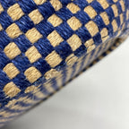 Hermes Pannier Bus PM Jute Tote Linen Blue Beige — view 3