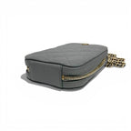 Chanel Shoulder Bag Gray Gold CC Logo Quilted Phone Case Mobile Pouch — view 4