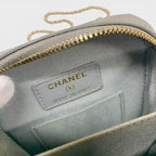 Chanel Shoulder Bag Gray Gold CC Logo Quilted Phone Case Mobile Pouch — view 7