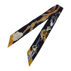 Hermes Twilly Brides de Gala Scarf Silk Navy — view 3