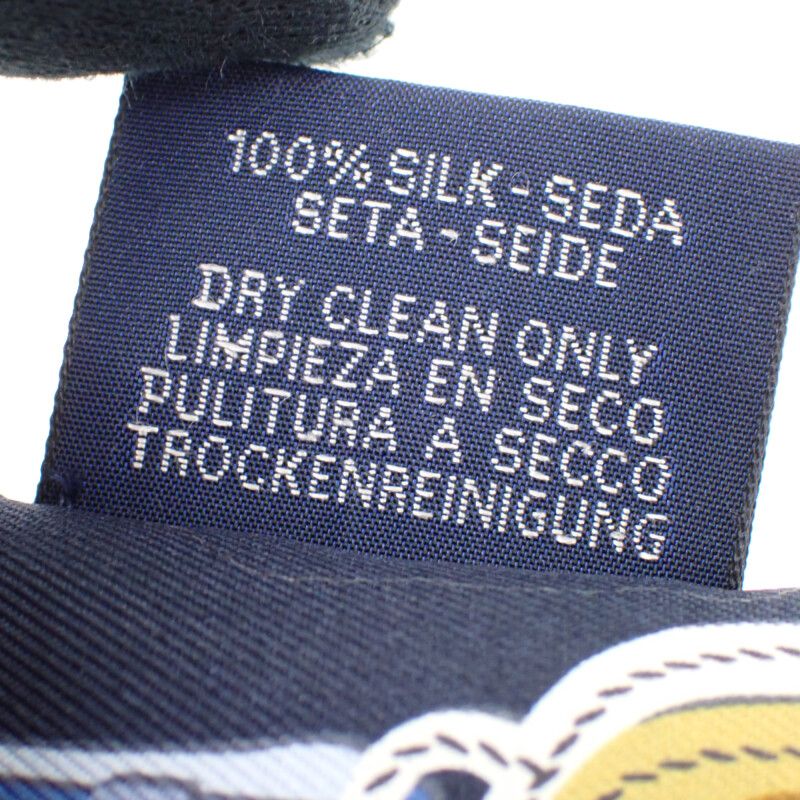 Hermes Twilly Brides de Gala Scarf Silk Navy — view 9