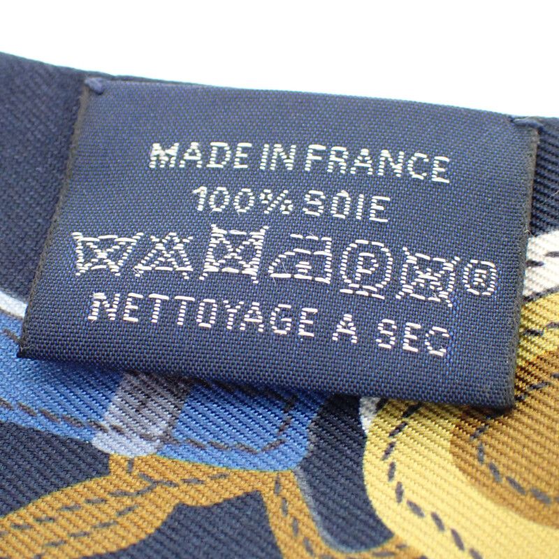 Hermes Twilly Brides de Gala Scarf Silk Navy — view 8