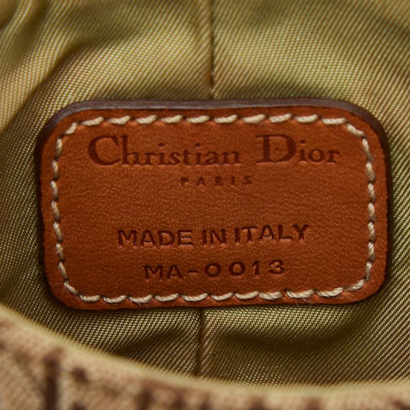 Dior Trotter Pen Stand Case Beige Brown Canvas Leather — view 8