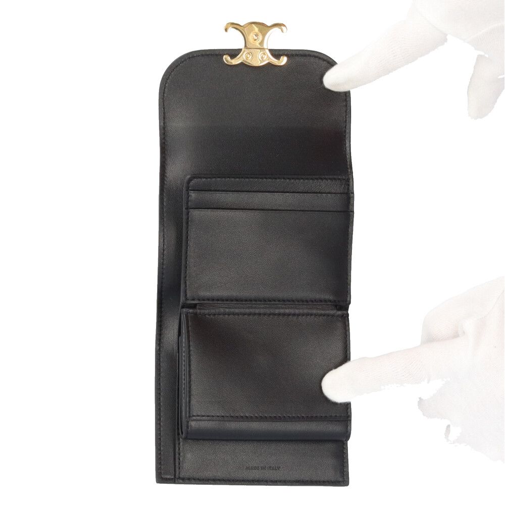 Celine Small Flap Wallet Triomphe Trifold Patent Leather — view 7