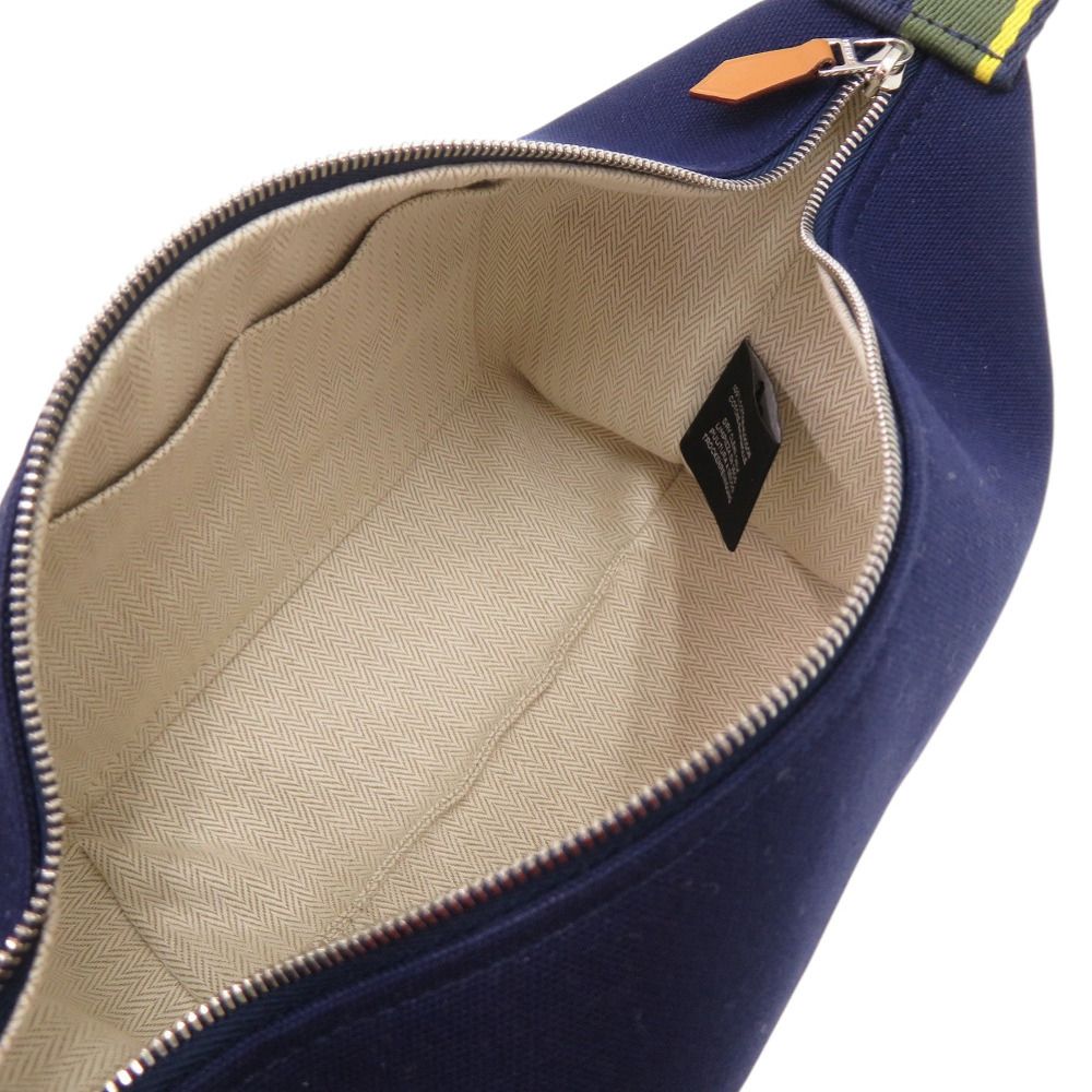 Hermes Bride a Brac PM Black Pavillon 04 Cotton Marine Navy Handbag — view 5