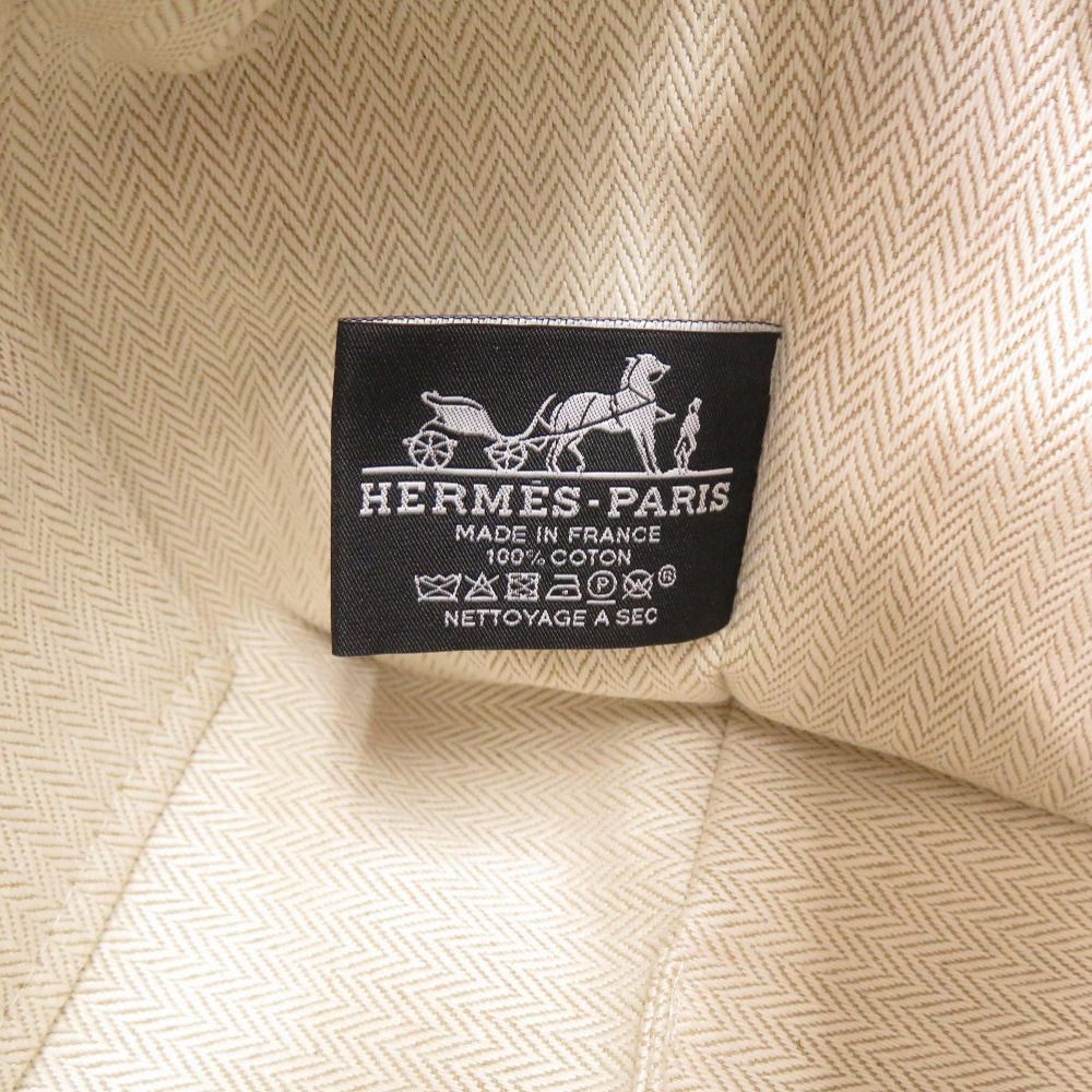 Hermes Bride a Brac PM Black Pavillon 04 Cotton Marine Navy Handbag — view 6