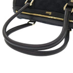 Gucci Mini Boston GG Canvas Leather Black Handbag — view 6