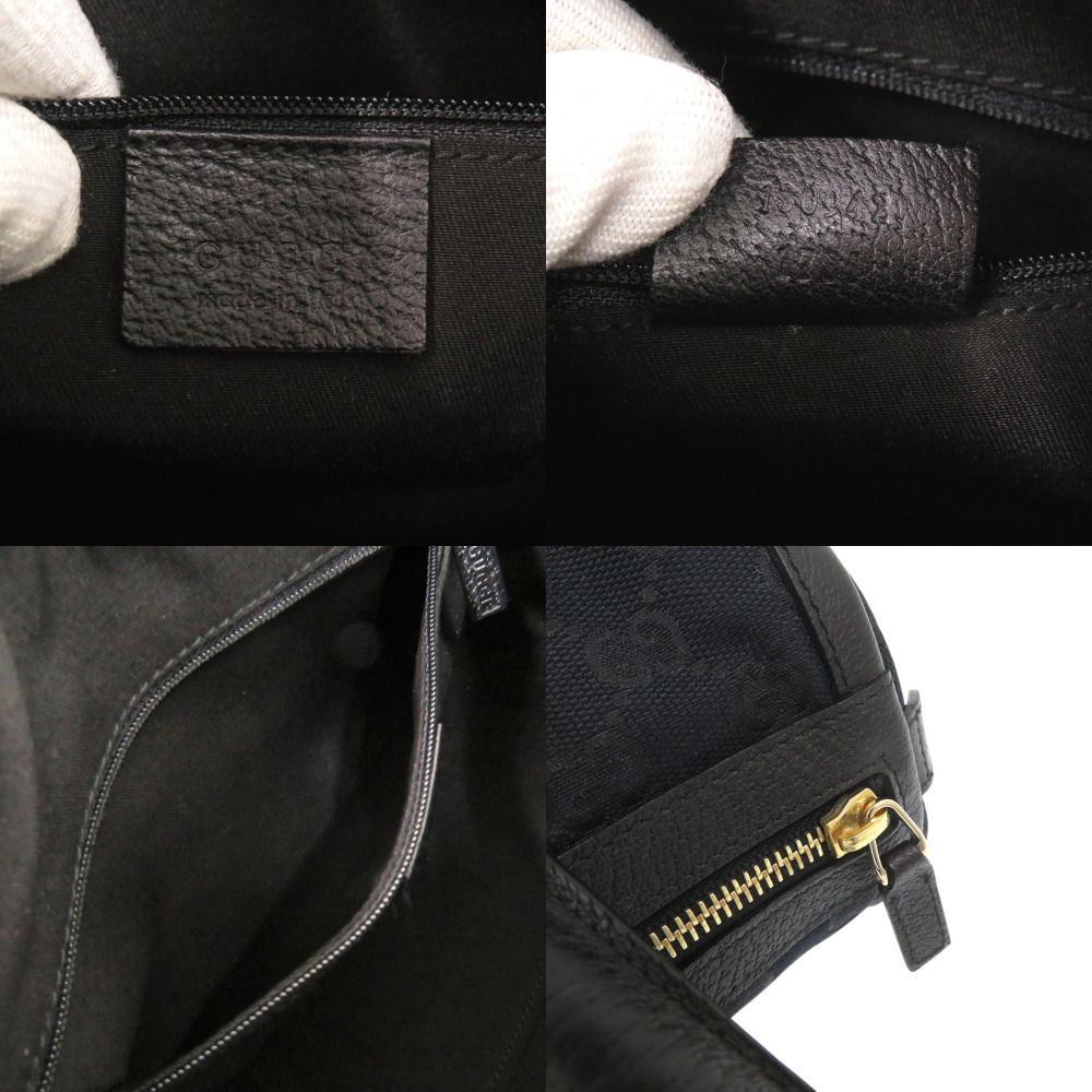 Gucci Mini Boston GG Canvas Leather Black Handbag — view 8