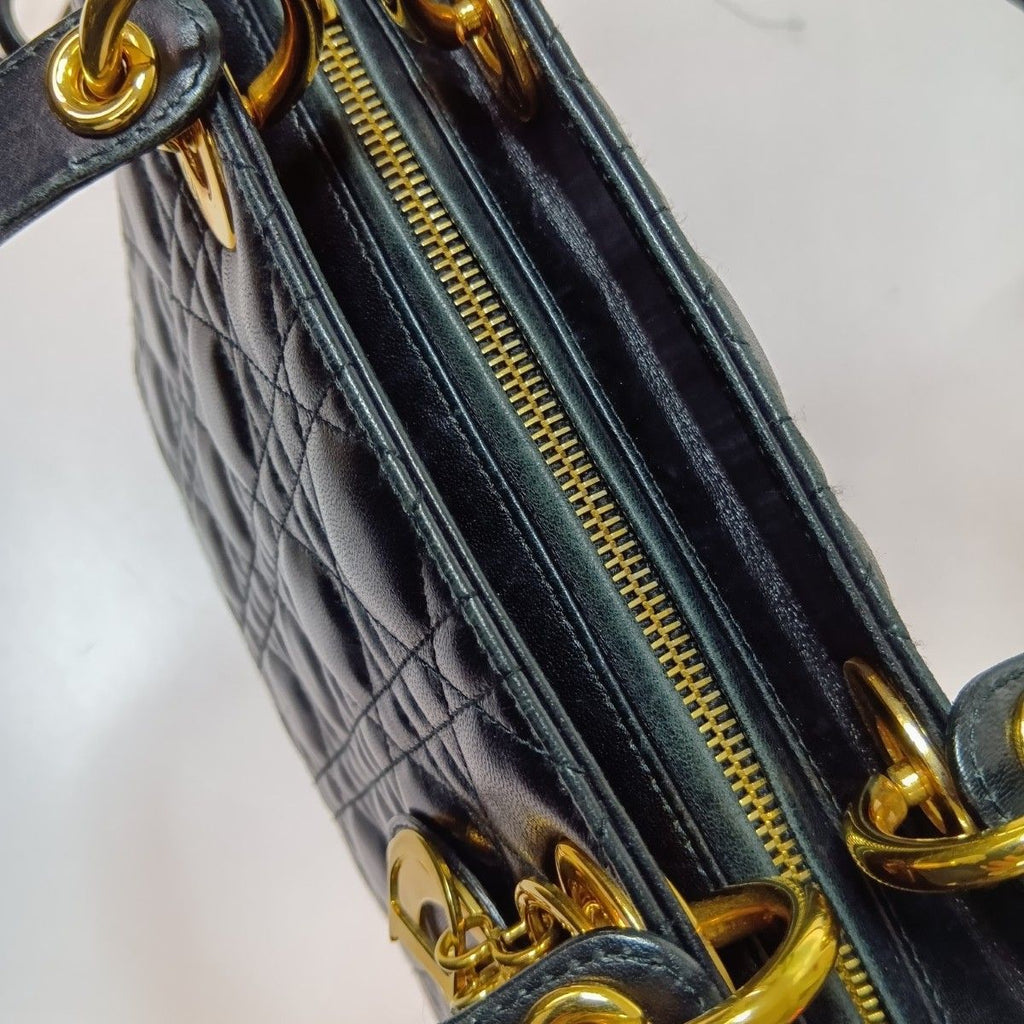 Dior Cannage Handbag Black — view 7