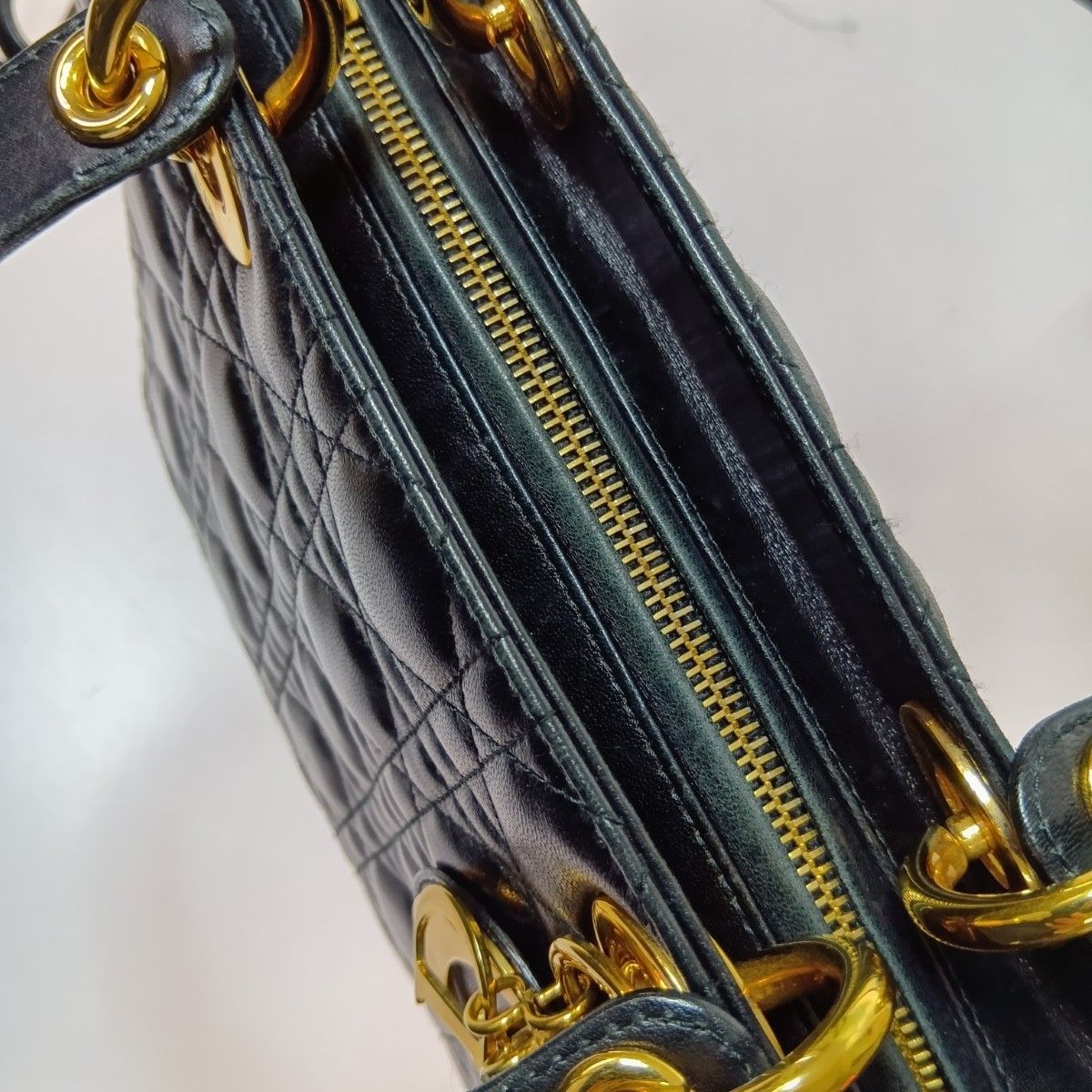 Dior Cannage Handbag Black — view 7