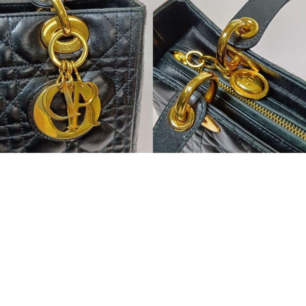 Dior Cannage Handbag Black — view 6