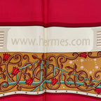 Hermes Scarf Silk Carre 90 Wwwhermescom World Map Red — view 6