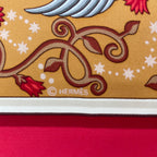 Hermes Scarf Silk Carre 90 Wwwhermescom World Map Red — view 9