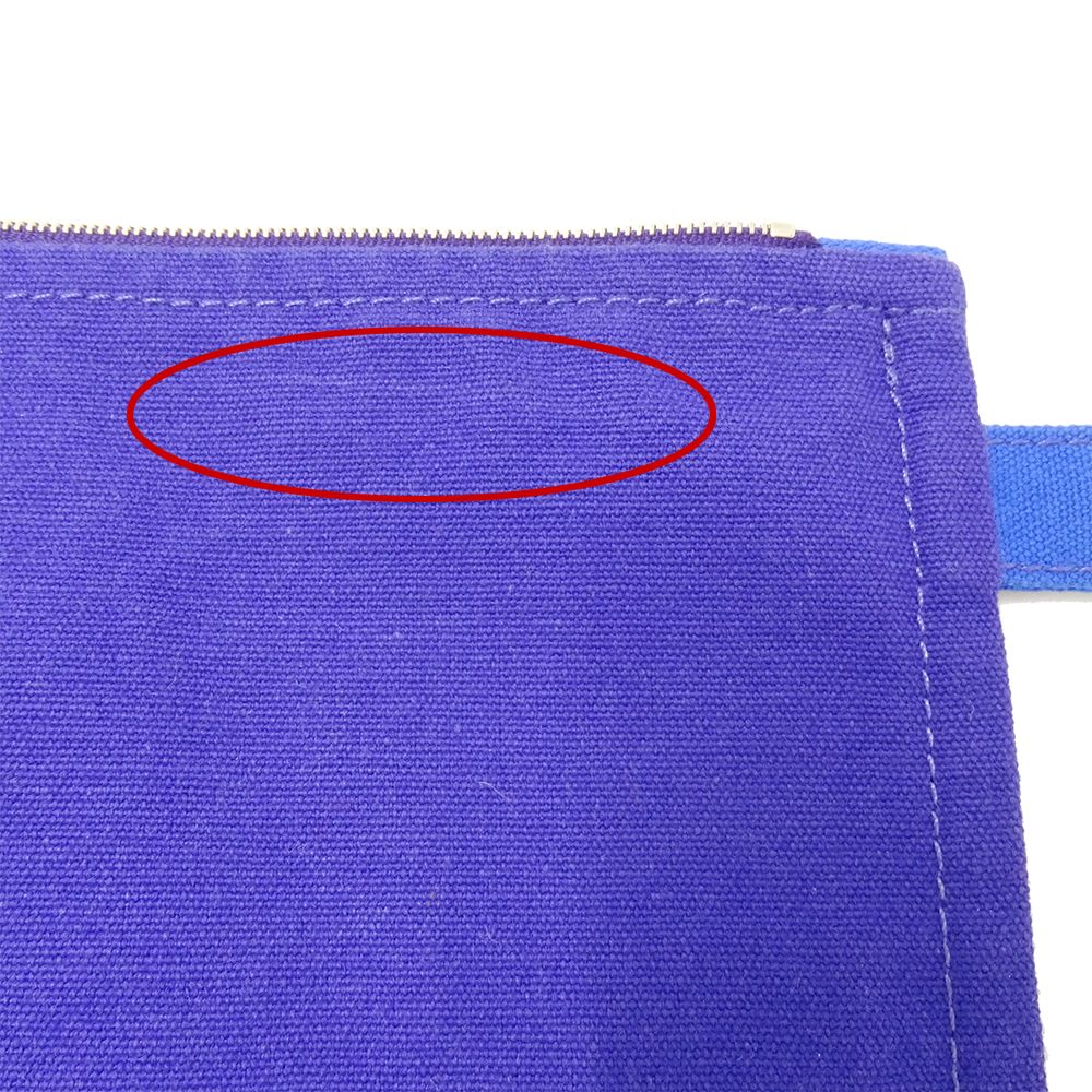 Hermes Pouch Bora Clutch Canvas Blue Purple Going — view 7