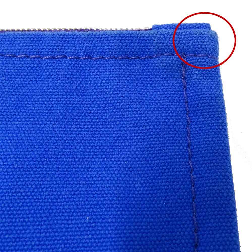Hermes Pouch Bora Clutch Canvas Blue Purple Going — view 9