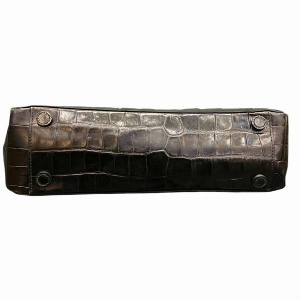 Prada Nylon Croco Shape Push Metal Handle Shoulder Bag — view 3