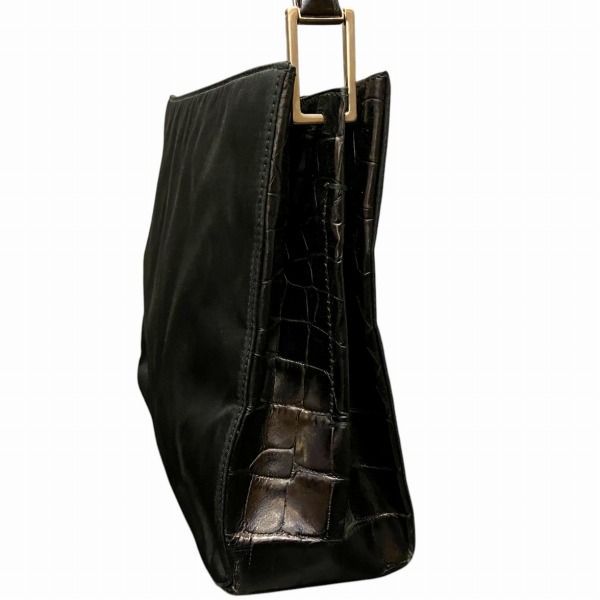 Prada Nylon Croco Shape Push Metal Handle Shoulder Bag — view 8