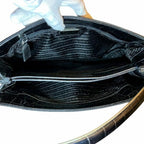 Prada Nylon Croco Shape Push Metal Handle Shoulder Bag — view 5